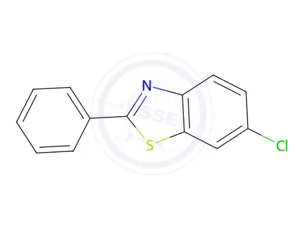 Chemical structure of 6-chloro-2-phenyl-1,3-benzothiazole