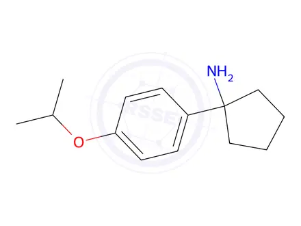 Chemical structure of 1-(4-Isopropoxyphenyl)cyclopentan-1-amine