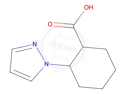 Chemical structure of 2-(1h-Pyrazol-1-yl)cyclohexane-1-carboxylic acid