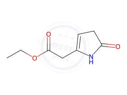 Chemical structure of ethyl 2-(5-oxo-4,5-dihydro-1H-pyrrol-2-yl)acetate