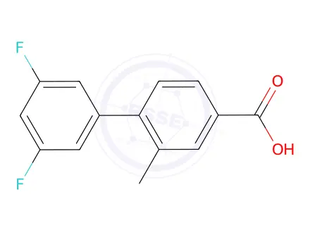 Chemical structure of 4-(3,5-Difluorophenyl)-3-methylbenzoic acid