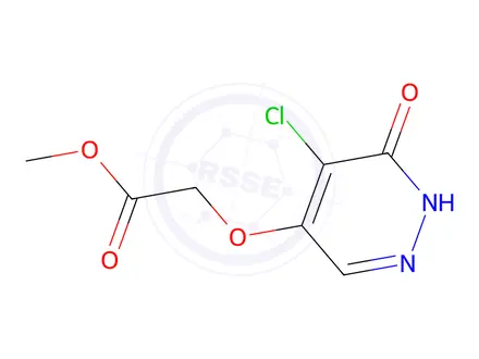 Chemical structure of Methyl 2-((5-chloro-6-oxo-1,6-dihydropyridazin-4-yl)oxy)acetate