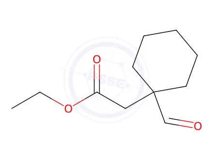 Chemical structure of Ethyl (1-formylcyclohexyl)acetate,