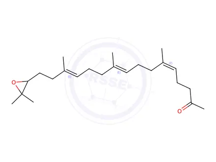 Chemical structure of (5Z,9E,13E)-16-(3,3-dimethyloxiran-2-yl)-6,10,14-trimethylhexadeca-5,9,13-trien-2-one