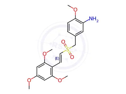 Chemical structure of (E)-2-Methoxy-5-(((2,4,6-trimethoxystyryl)sulfonyl)methyl)aniline