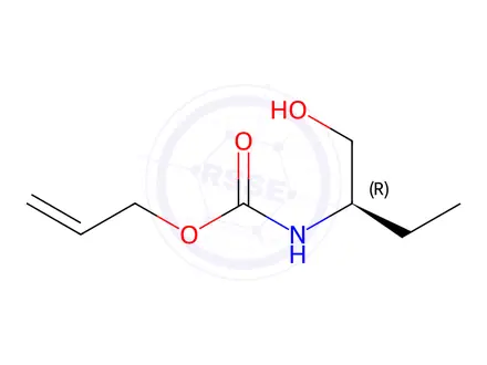 Chemical structure of Carbamic acid, N-[(1R)-1-(hydroxymethyl)propyl]-, 2-propen-1-yl ester