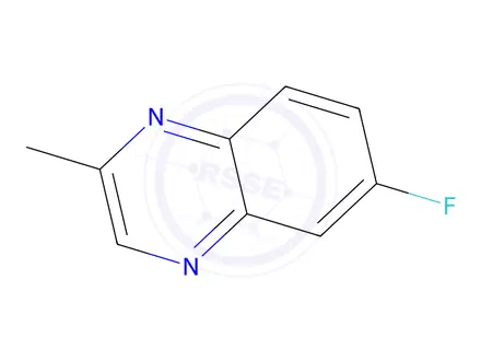 Chemical structure of 6-Fluoro-2-methylquinoxaline