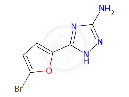 Chemical structure of 5-(5-Bromo-2-furyl)-1H-1,2,4-triazol-3-amine