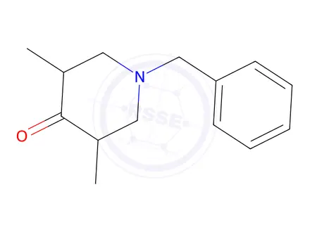Chemical structure of 4-Piperidinone, 3,5-dimethyl-1-(phenylmethyl)-, (3R,5R)-