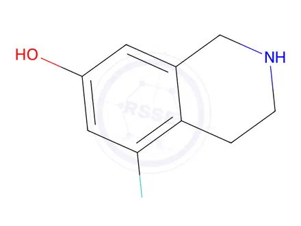 Chemical structure of 5-Fluoro-1,2,3,4-tetrahydroisoquinolin-7-ol
