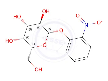 Chemical structure of 2-Nitrophenyl-β-D-galactopyranoside