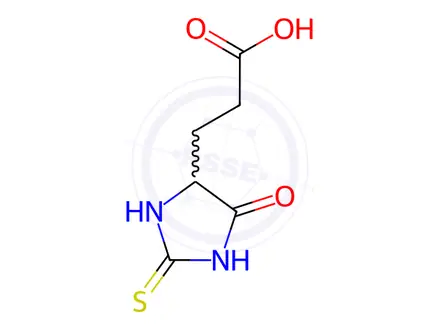 Chemical structure of 3-(5-Oxo-2-thioxoimidazolidin-4-yl)-propionic Acid