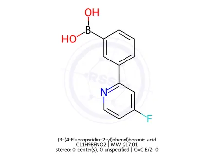 Chemical structure of (3-(4-Fluoropyridin-2-yl)phenyl)boronic acid