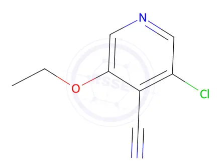 Chemical structure of 3-chloro-5-ethoxypyridine-4-carbonitrile