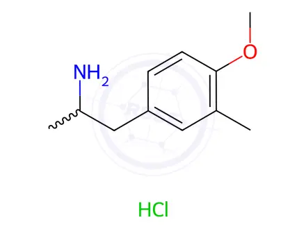 Chemical structure of 4-Methoxy-α,3-dimethyl-benzeneethanamine Hydrochloride