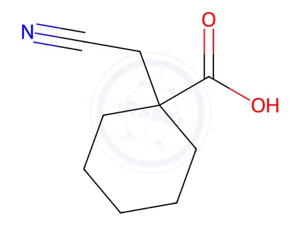 Chemical structure of 1-(Cyanomethyl)cyclohexane-1-carboxylic Acid