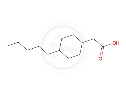 Chemical structure of 2-(4-Pentylcyclohexyl)acetic acid