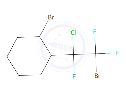 Chemical structure of 1-BROMO-2-(2-BROMO-1-CHLOROTRIFLUOROETHYL)CYCLOHEXANE