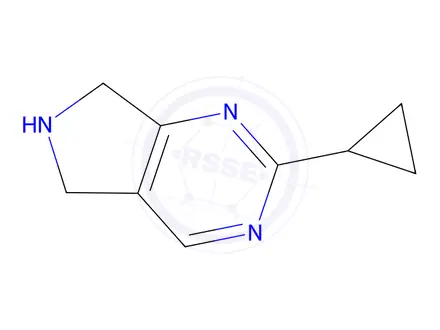 Chemical structure of 2-Cyclopropyl-6,7-dihydro-5H-pyrrolo[3,4-d]pyriMidine hydrochloride