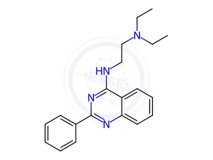 Chemical structure of N1,N1-Diethyl-N2-(2-phenylquinazolin-4-yl)ethane-1,2-diamine