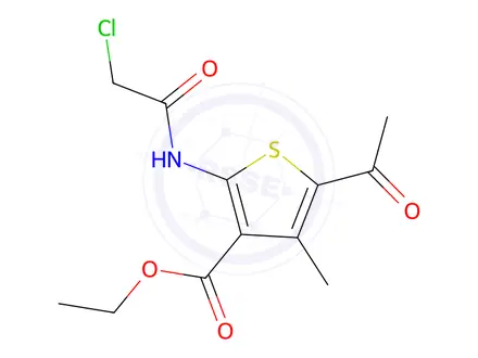 Chemical structure of Ethyl 5-Acetyl-2-(2-chloroacetamido)-4-methylthiophene-3-carboxylate