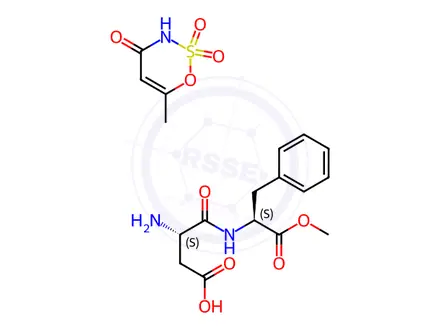 Chemical structure of Aspartame-acesulfame salt