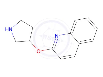 Chemical structure of 2-(pyrrolidin-3-yloxy)quinoline