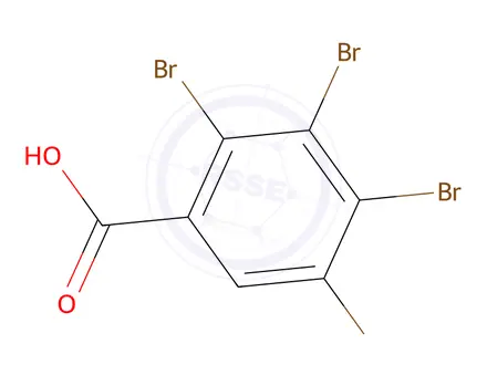 Chemical structure of 2,3,4,5-Tetrabromobenzoic acid