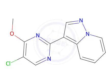 Chemical structure of 3-(5-Chloro-4-methoxypyrimidin-2-yl)pyrazolo[1,5-a]pyridine