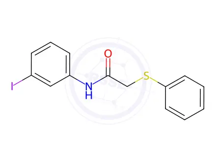 Chemical structure of n-(3-Iodophenyl)-2-(phenylthio)acetamide