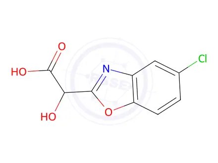 Chemical structure of 2-(Carboxy(hydroxy)methyl)-5-chlorobenzo[d]oxazole
