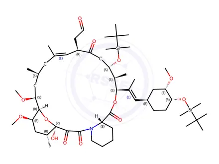 Chemical structure of 37-Desmethylene 24,33-Bis-O-(tert-butyldimethylsilyl)-37-oxo-FK-506