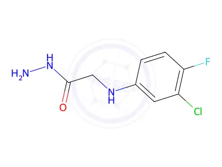 Chemical structure of 2-((3-Chloro-4-fluorophenyl)amino)acetohydrazide