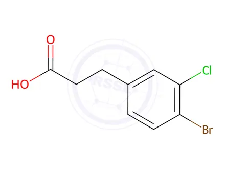 Chemical structure of 3-(4-Bromo-3-chloro-phenyl)-propionic acid