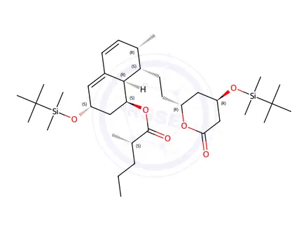 Chemical structure of Homopravastatin Lactone Di-(tert-butyldimethylsilyl) Ether