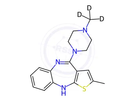 Chemical structure of Olanzapine-[D3]