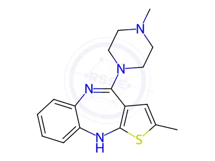 Chemical structure of Olanzapine