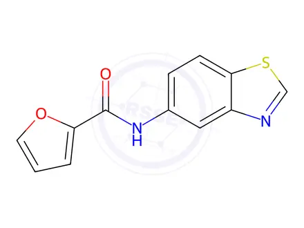 Chemical structure of N-(Benzo[d]thiazol-5-yl)furan-2-carboxamide