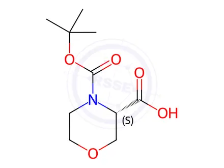 Chemical structure of (S)-4-Boc-morpholine-3-carboxylic Acid