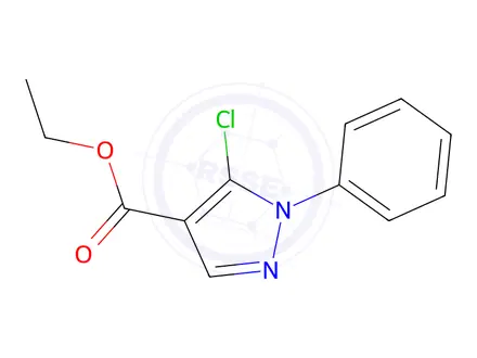 Chemical structure of Ethyl 5-Chloro-1-phenyl-1H-pyrazole-4-carboxylate