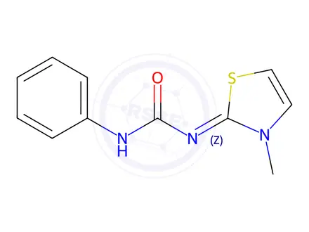Chemical structure of 3-[(2Z)-3-Methyl-2,3-dihydro-1,3-thiazol-2-ylidene]-1-phenylurea