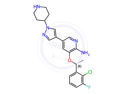 Chemical structure of Crizotinib Deschloro Impurity