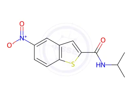 Chemical structure of N-isopropyl-5-nitrobenzo[b]thiophene-2-carboxamide