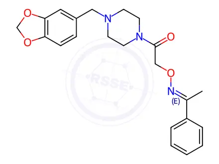 Chemical structure of Acetophenone O-[[4-(3,4-methylenedioxybenzyl)piperazino]carbonylmethyl]oxime