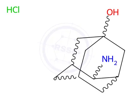 Chemical structure of trans-4-Aminoadamantan-1-ol Hydrochloride