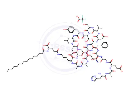 Chemical structure of Liraglutide Impurity 5 TFA Salt