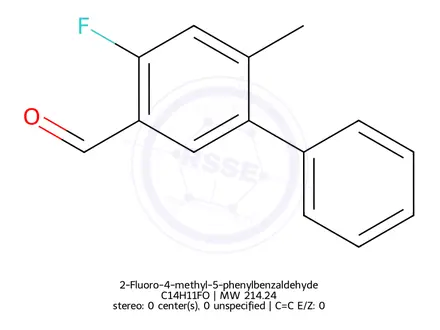 Chemical structure of 2-Fluoro-4-methyl-5-phenylbenzaldehyde