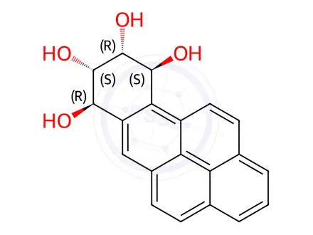 Chemical structure of (7R,8S,9R,10S)-rel-7,8,9,10-Tetrahydrobenzo[a]pyrene-7,8,9,10-tetrol