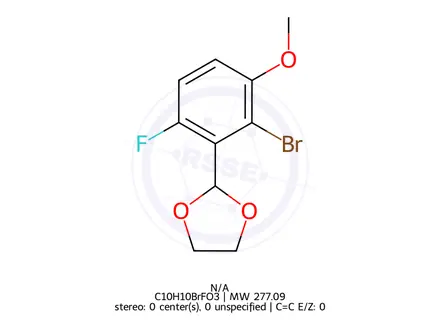 Chemical structure of 2-(2-Bromo-6-fluoro-3-methoxyphenyl)-1,3-dioxolane