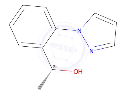 Chemical structure of (R)-1-(2-(1h-Pyrazol-1-yl)phenyl)ethan-1-ol